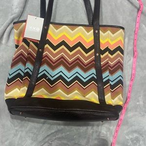 Missoni for Target Multicolored Zigzag Fabric Tote Travel Bag